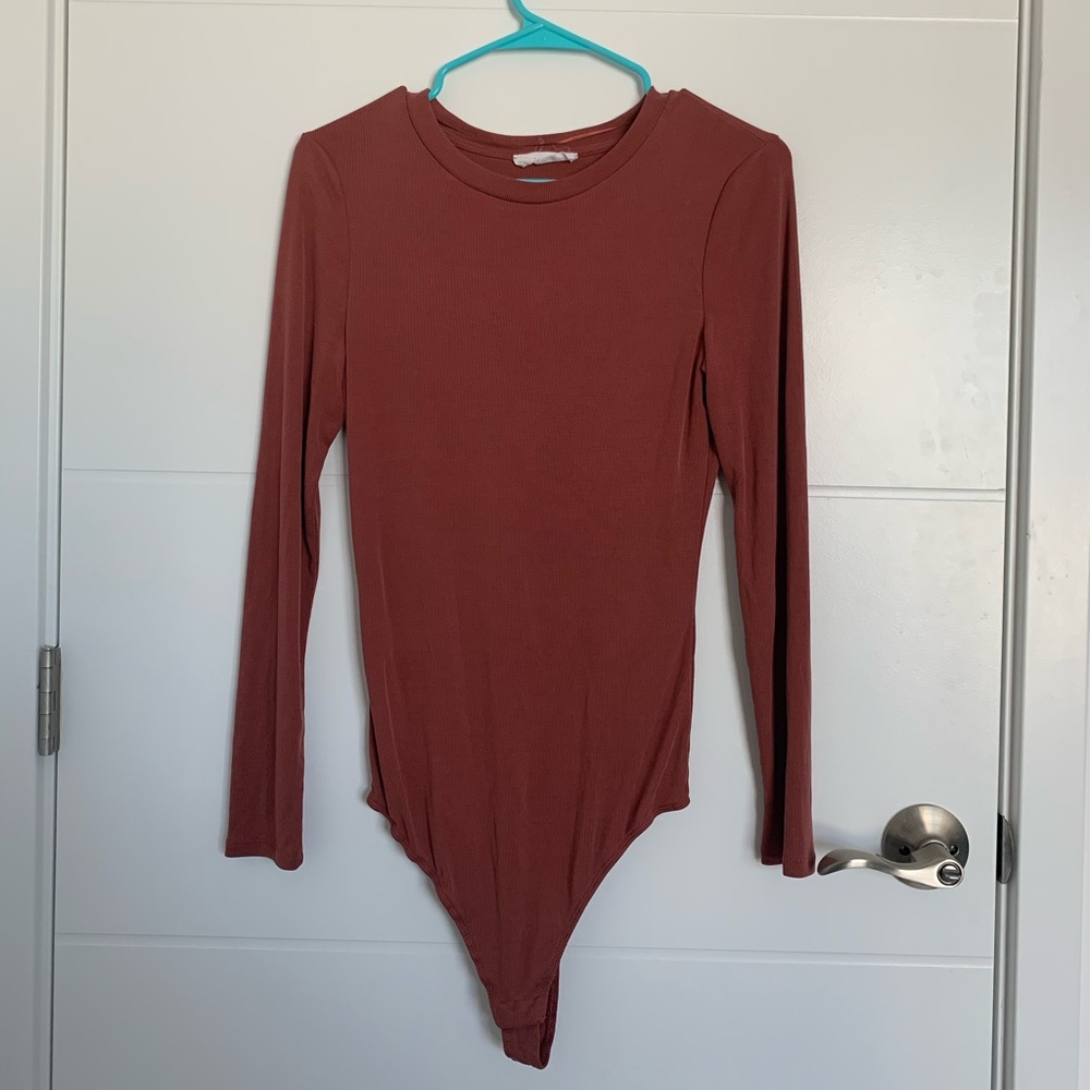 Eloide red long sleeve bodysuit
